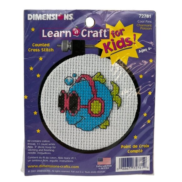 Craft for Kids Dimensions Cool Fish 72781 Counted Cross Stitch - Picture 1 of 2